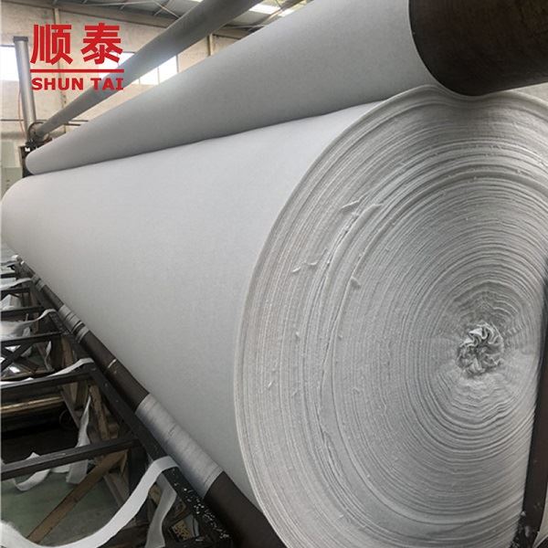 180gsm White staple fiber needle punched geotextile